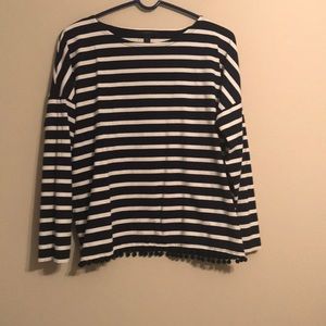 J Crew boatneck cotton jersey shirt